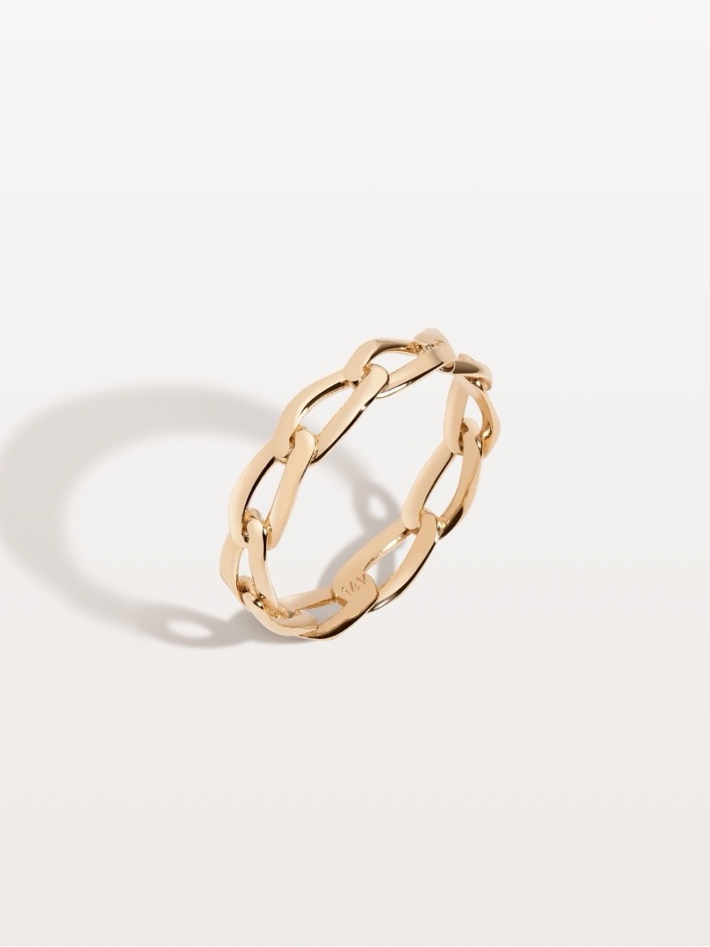 Aurate Gold Vermeil Open Link Ring, sz 7